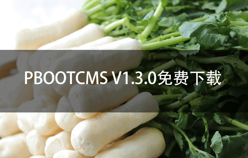 PbootCMS V1.3.0免费下载